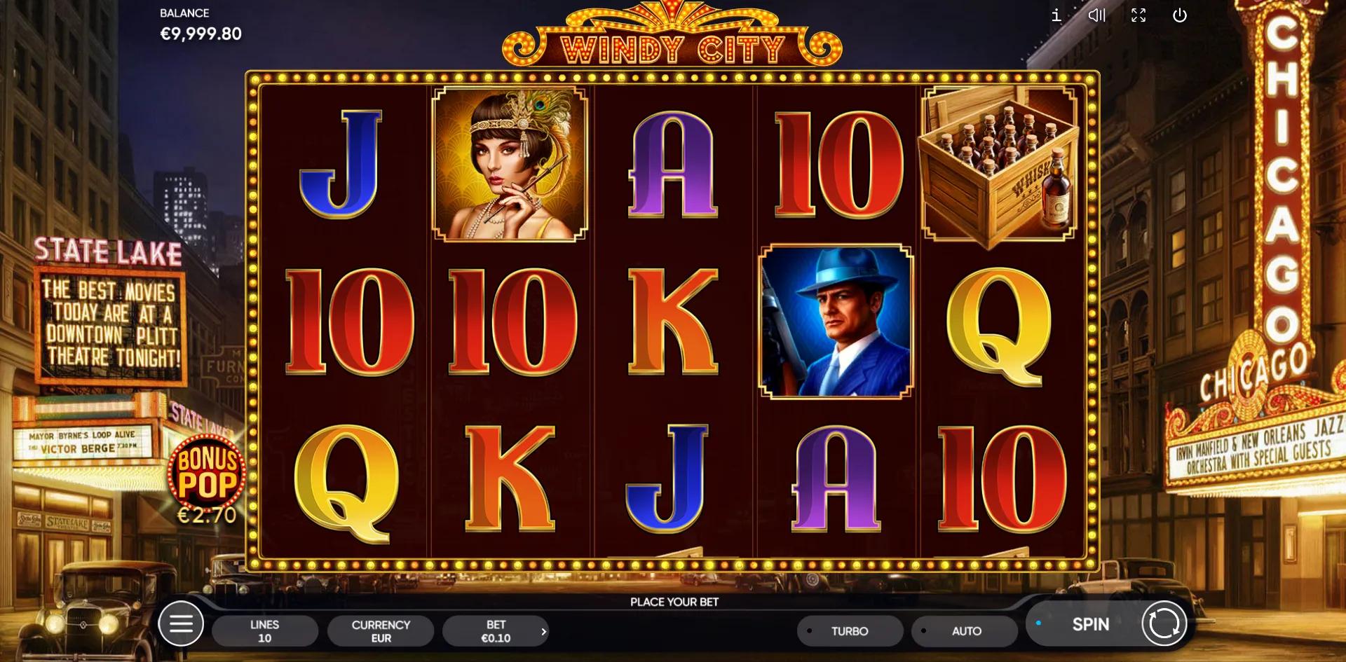 Windy City slot gameplay screenshot