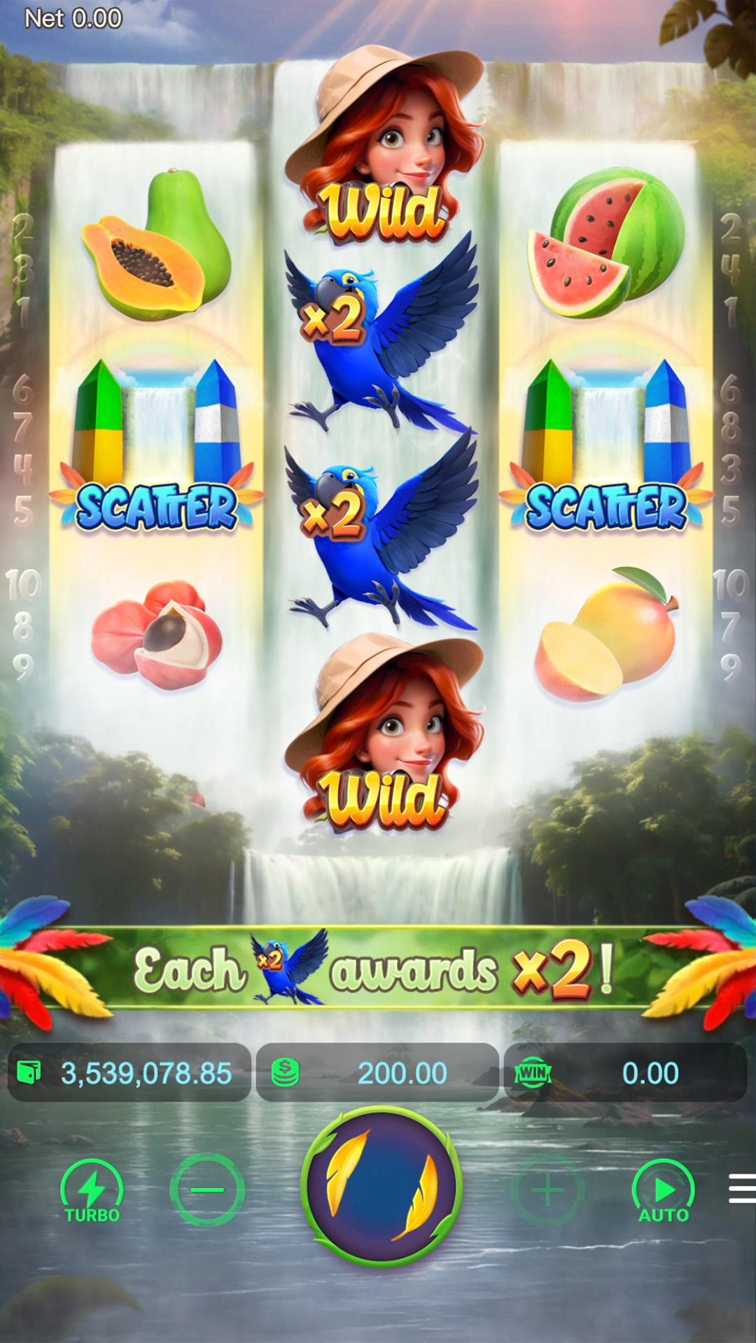 Wings of Iguazu slot gameplay screenshot