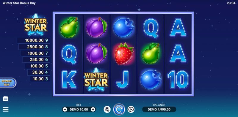 Winter Star Bonus Buy gameplay screenshot