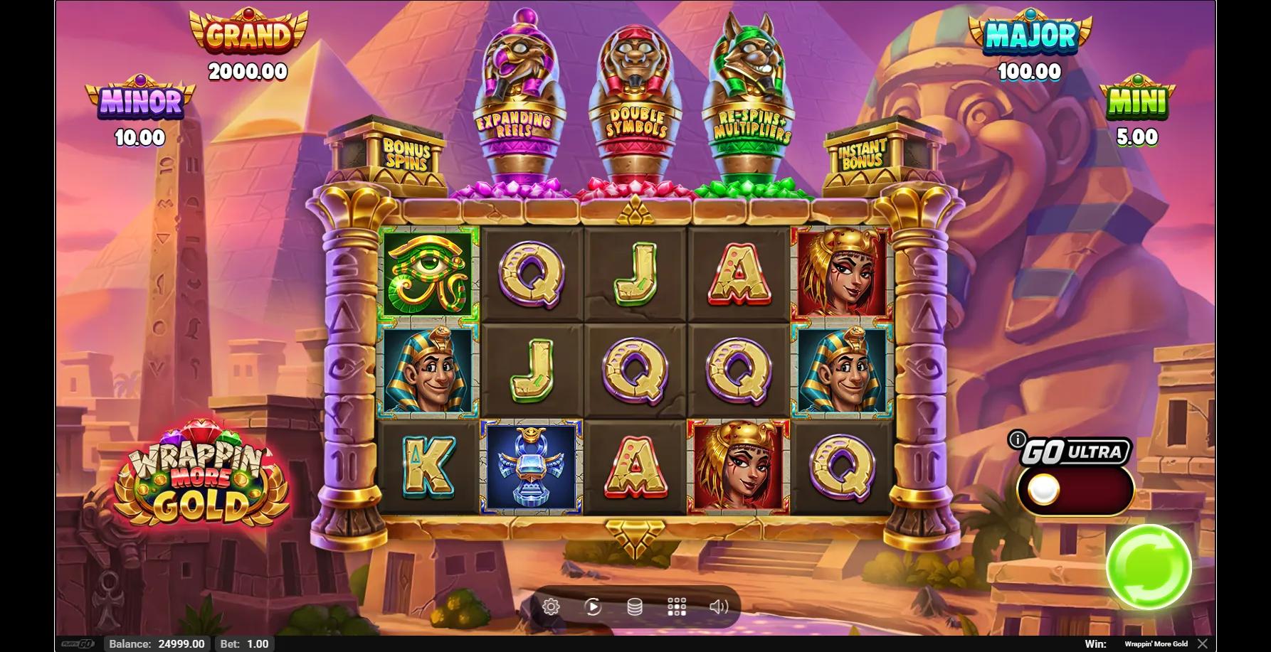 Wrappin' More Gold slot gameplay screenshot