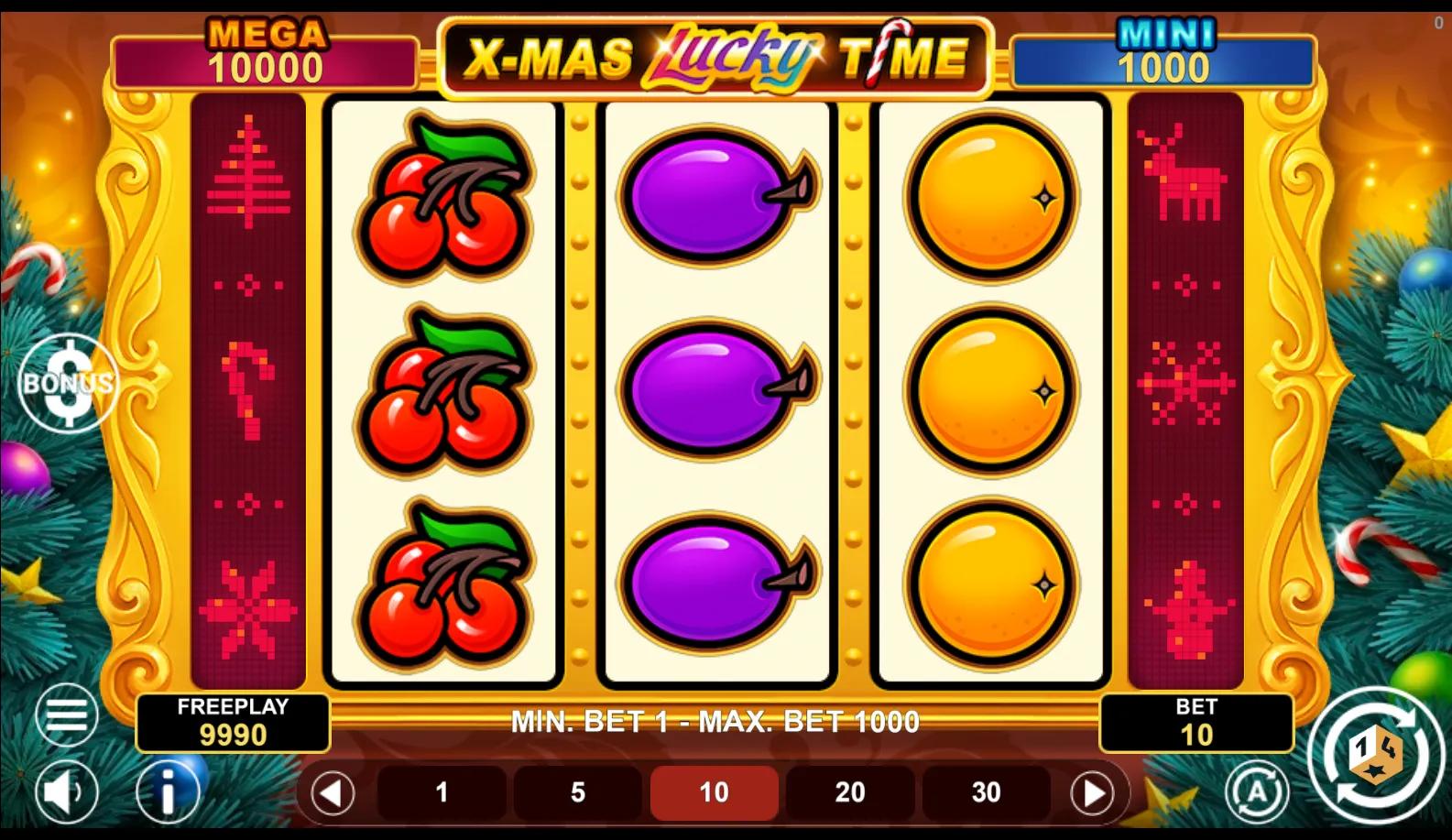 Xmas Lucky Time Hold & Win slot gameplay screenshot