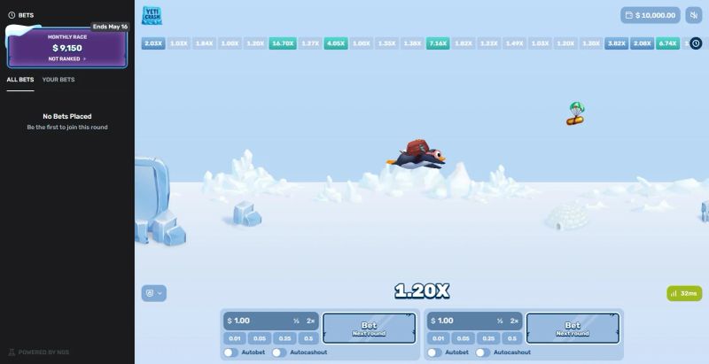 Yeti Crash gameplay screenshot