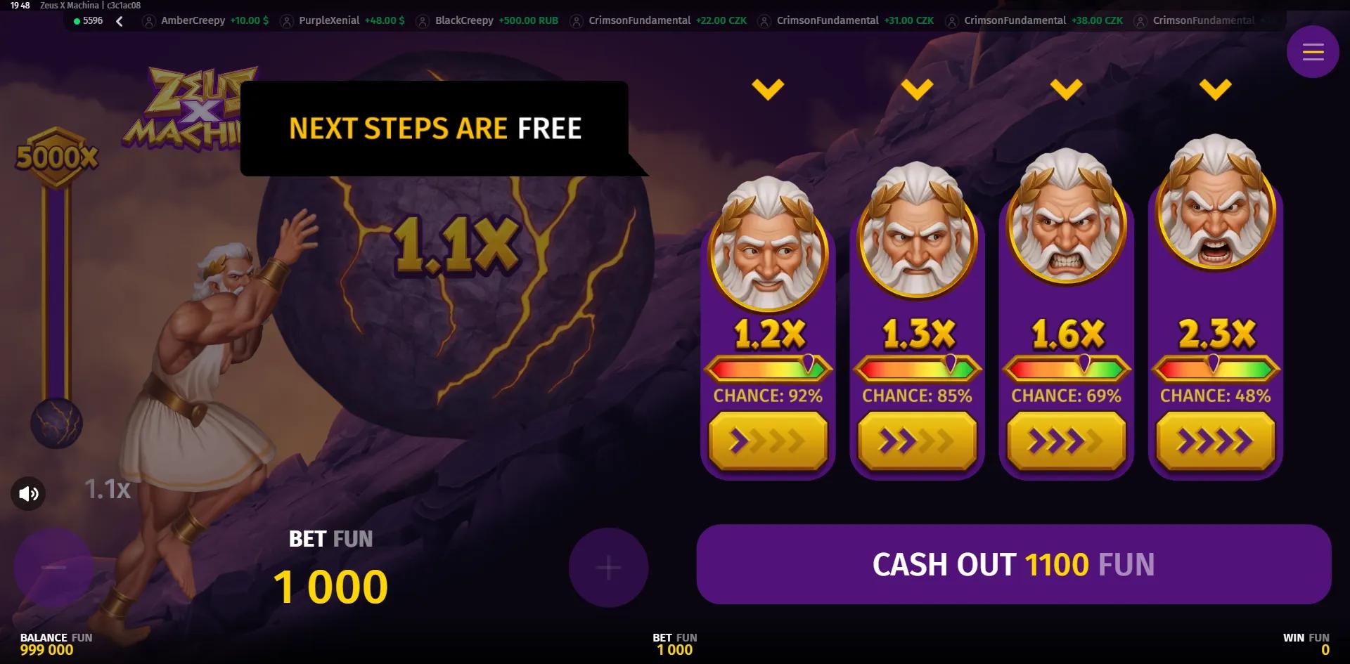 Zeus X Machina - Multiplier active on 's Mythology slot