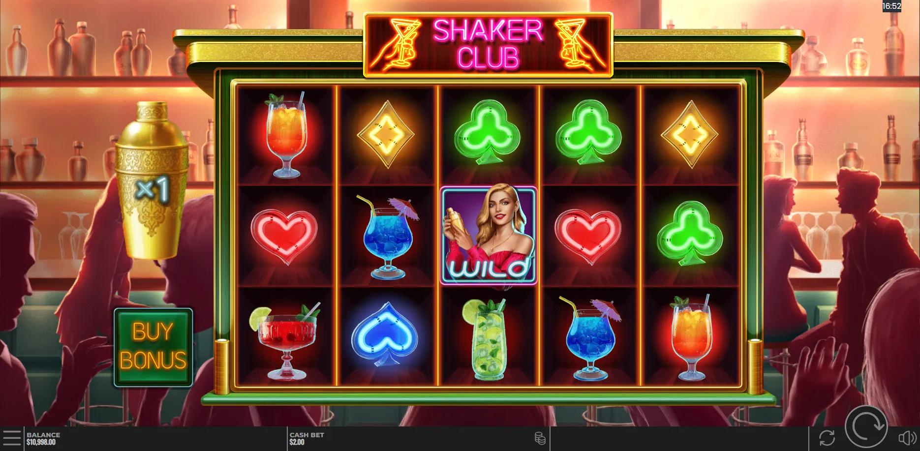 Shaker Club slot gameplay screenshot