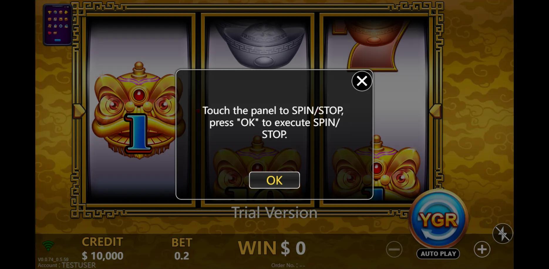 100x Lions 7 slot gameplay screenshot