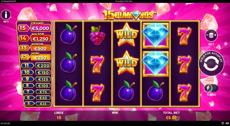 15 Diamonds gameplay screenshot