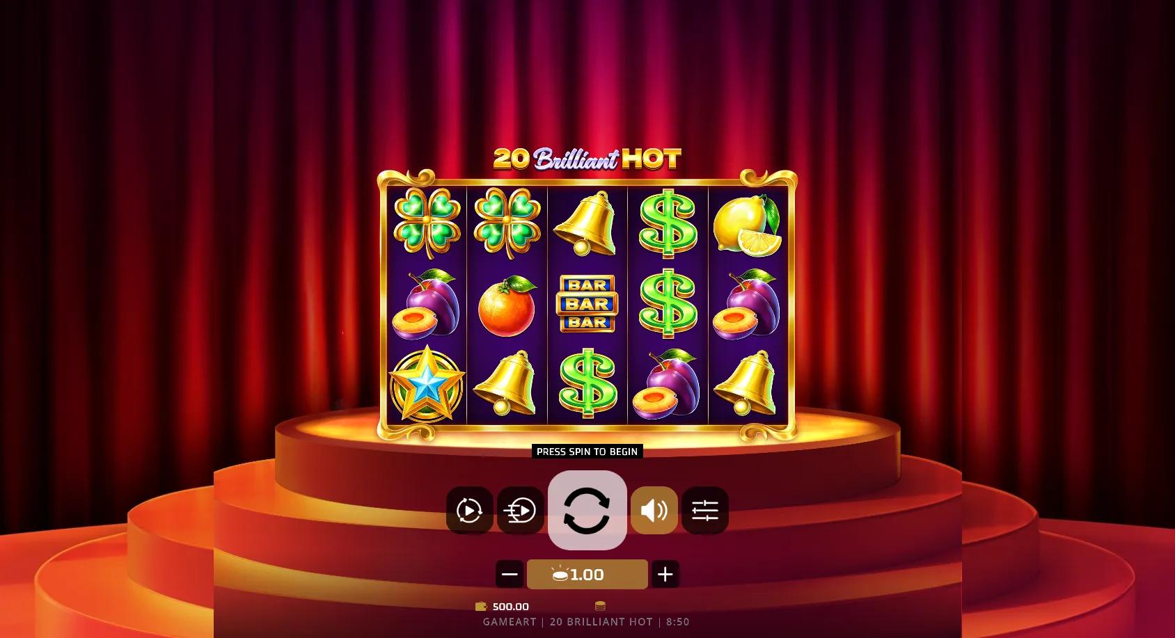 20 Brilliant Hot slot gameplay screenshot