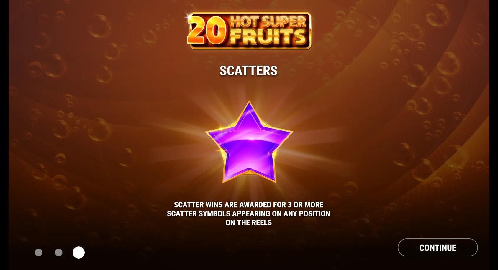 20 Hot Super Fruits slot gameplay screenshot