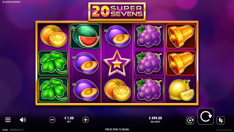 20 Super Sevens gameplay screenshot