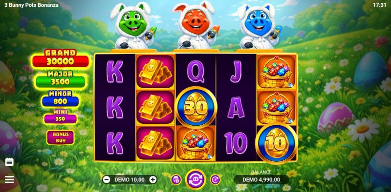 3 Bunny Pots Bonanza gameplay screenshot