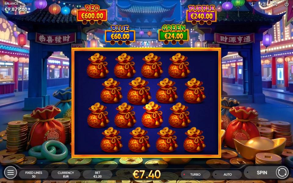 The Moonlight Pick'em board of sixteen gold bags with its four award tiers above