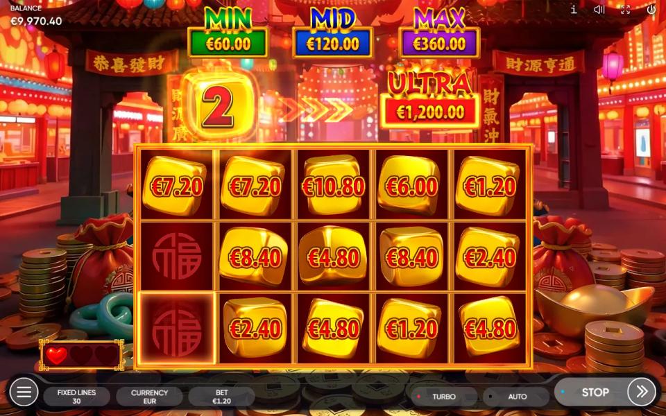 The Dice Hold grid with thirteen of fifteen cells filled and the ultra jackpot counter on two