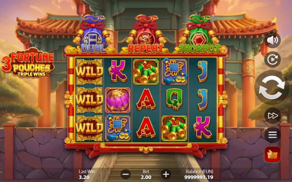 5x3 base board with reel 1 filled by three stacked wild symbols and no winning line