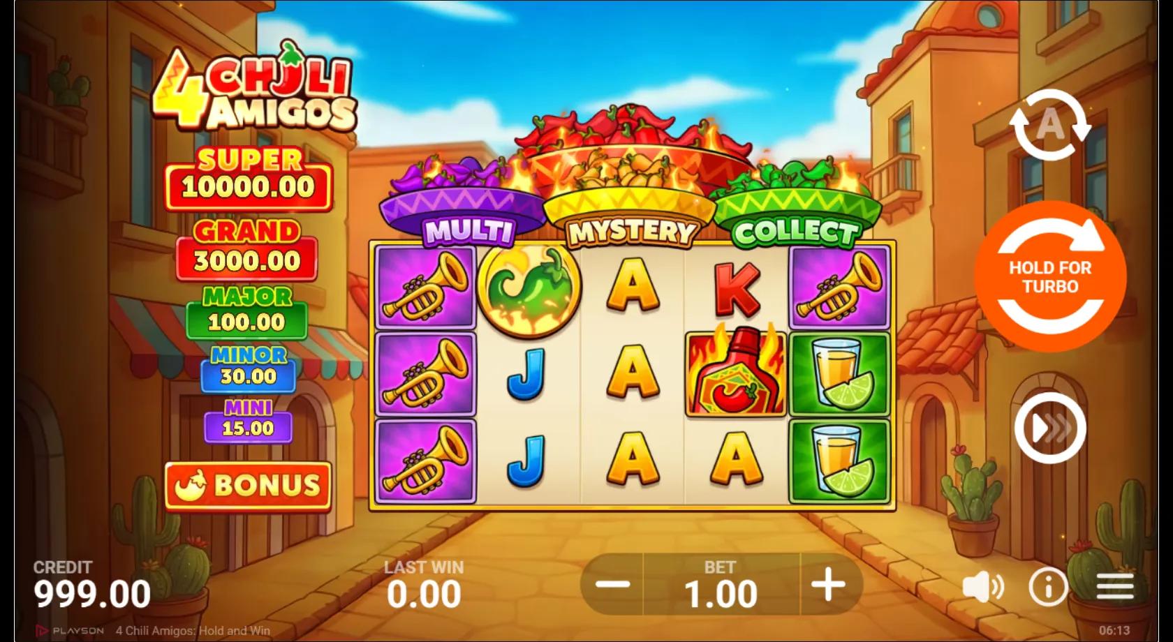 4 Chili Amigos slot gameplay screenshot