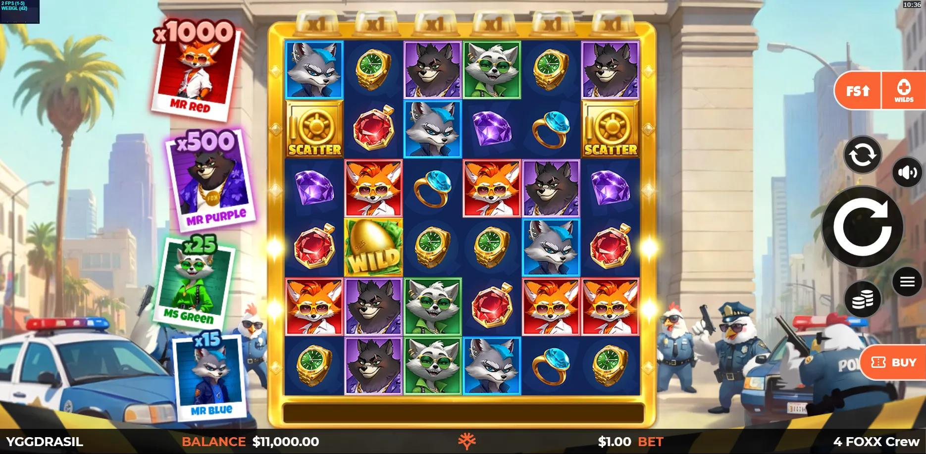 4 FOXX Crew WildEnergy MultiMax slot gameplay screenshot