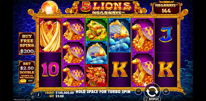 5 Lions Megaways gameplay screenshot