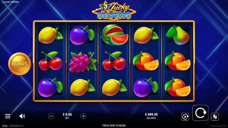 5 Lucky Sevens gameplay screenshot