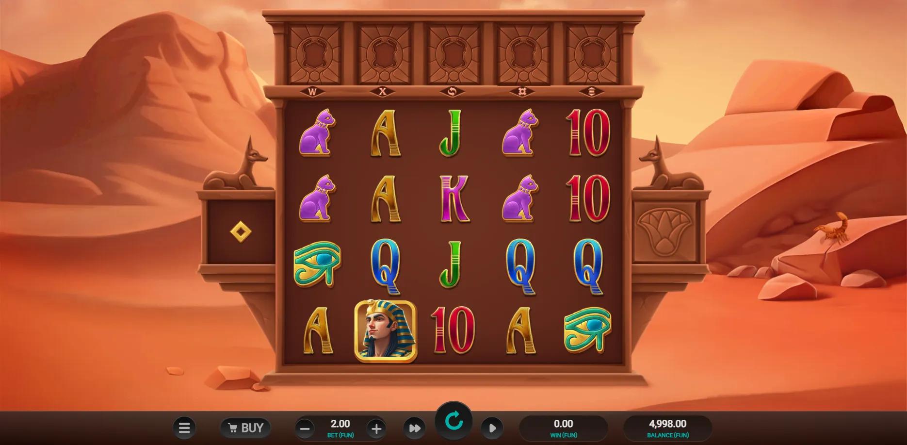5 Tombs of Fortune slot gameplay screenshot