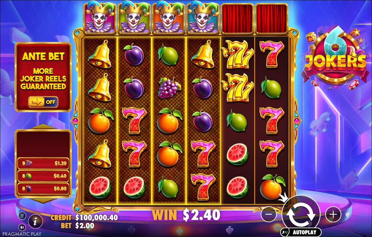 6 Jokers slot gameplay screenshot
