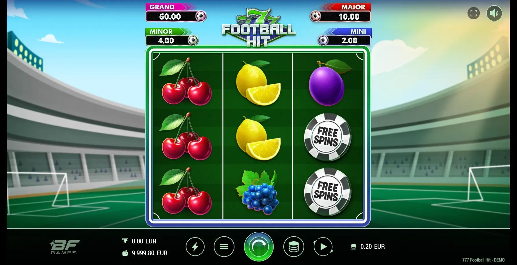 777 Football Hit slot gameplay screenshot