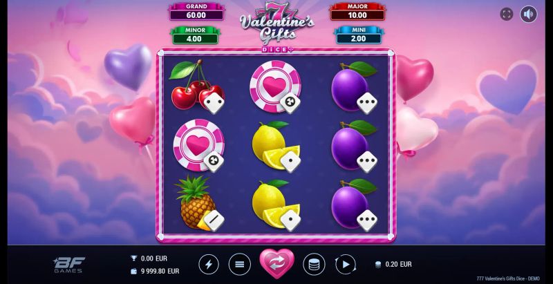 777 Valentine's Gifts Dice gameplay screenshot