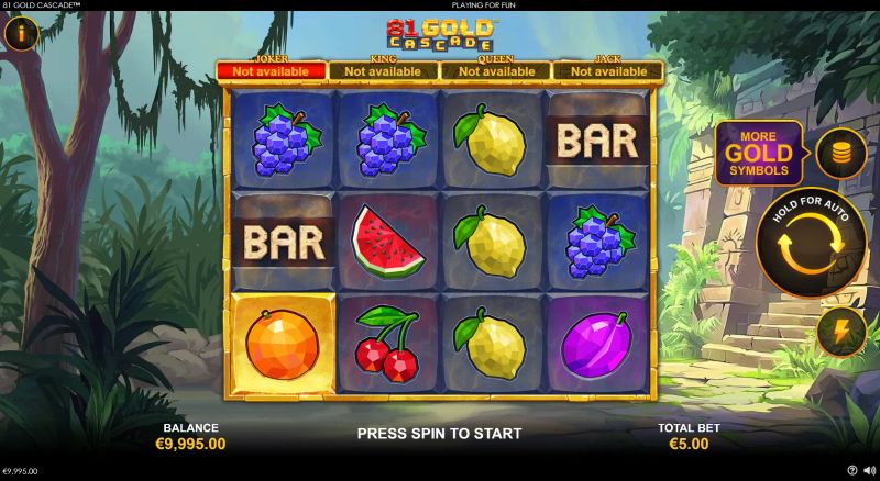 81 Gold Cascade gameplay screenshot