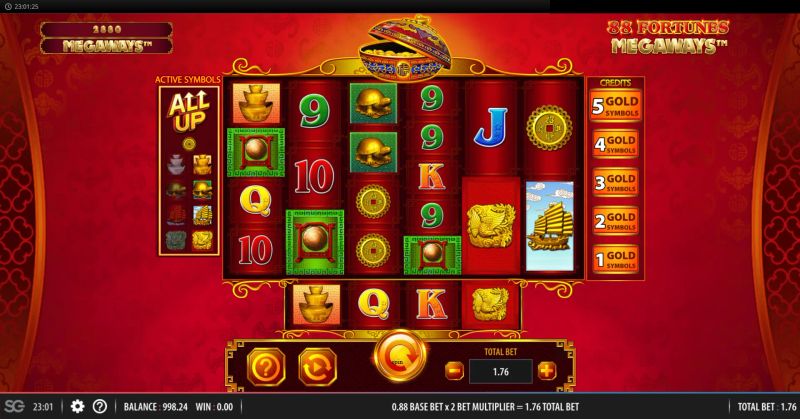 88 Fortunes Megaways gameplay screenshot
