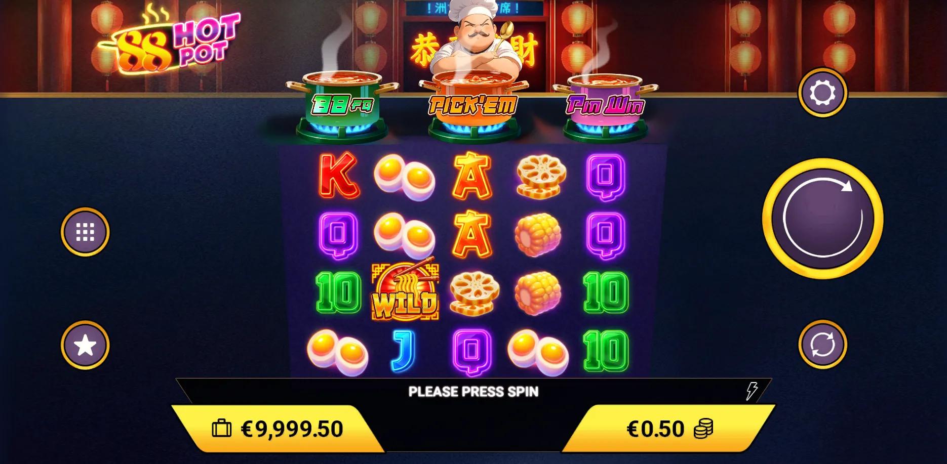 88 Hot Pot slot gameplay screenshot