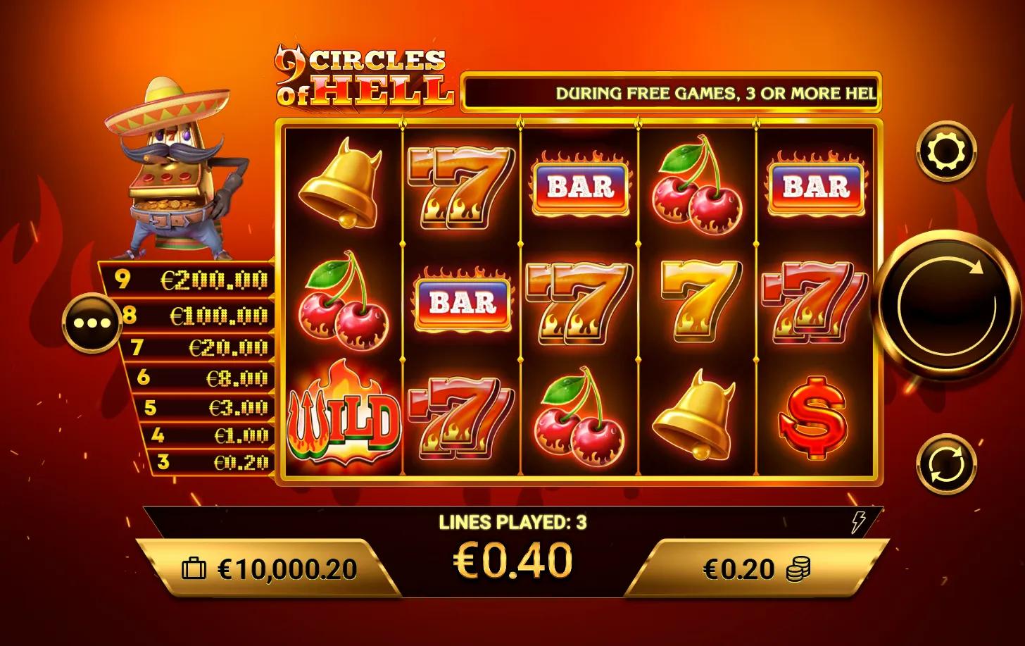 9 Circles of Hell slot gameplay screenshot