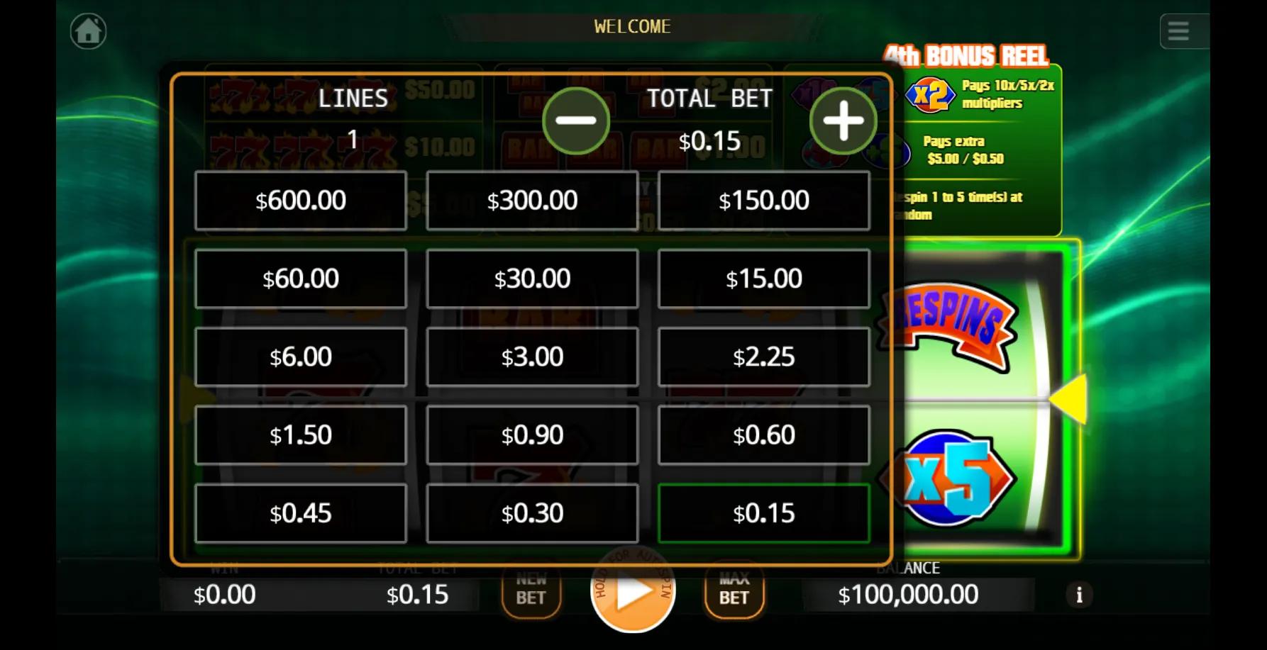 Afun Bonus Mania slot gameplay screenshot