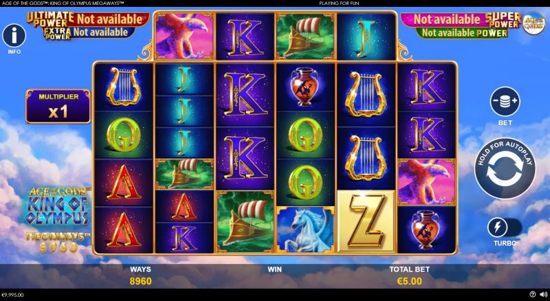 Age of the Gods: King of Olympus Megaways gameplay screenshot