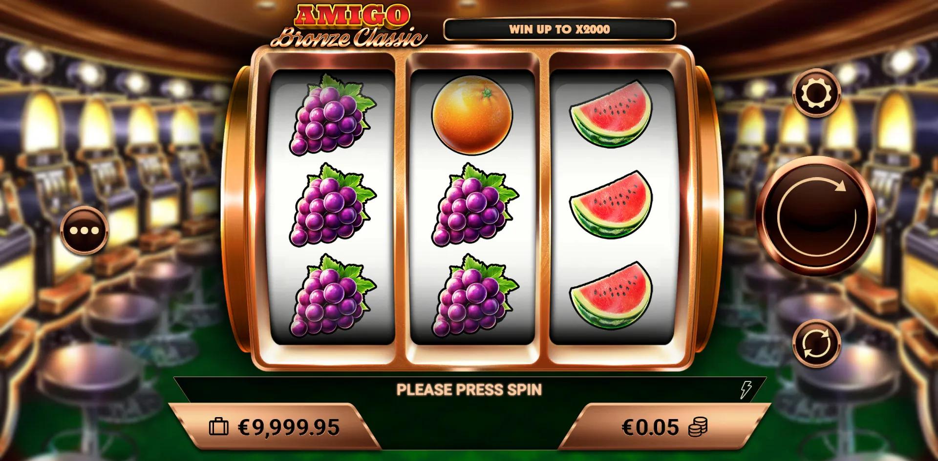 Amigo Bronze Classic slot gameplay screenshot