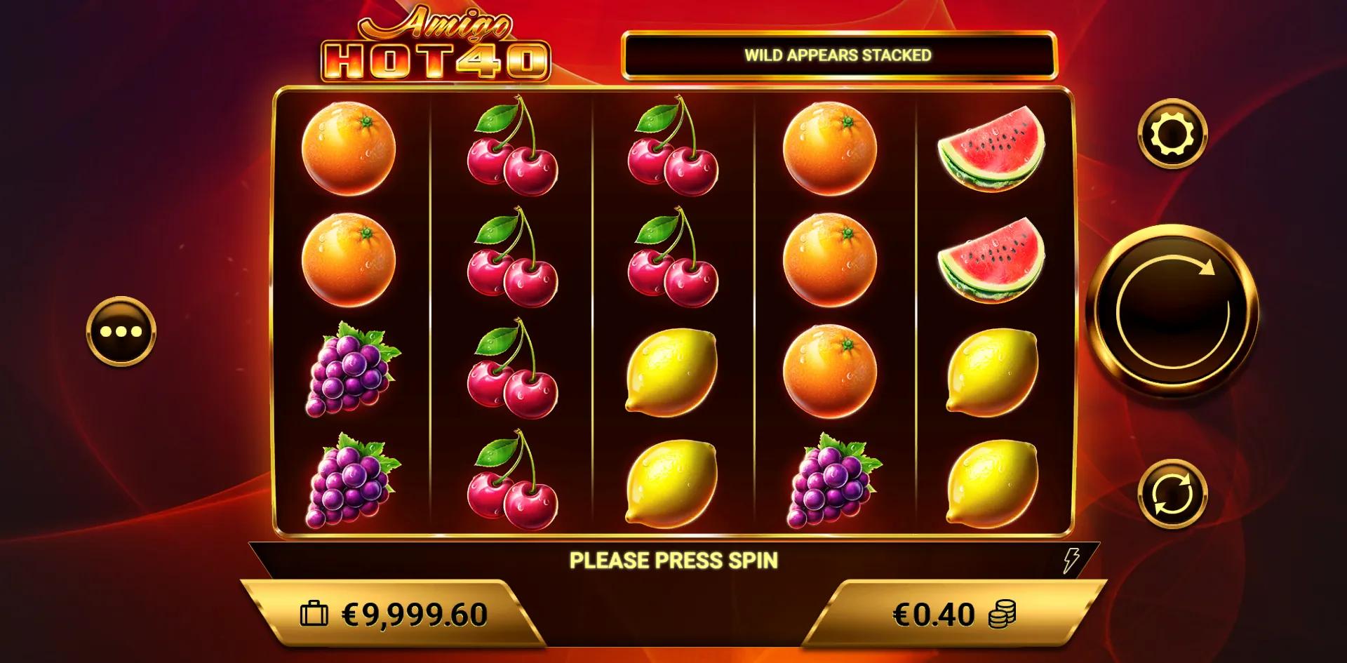 Amigo Hot 40 slot gameplay screenshot