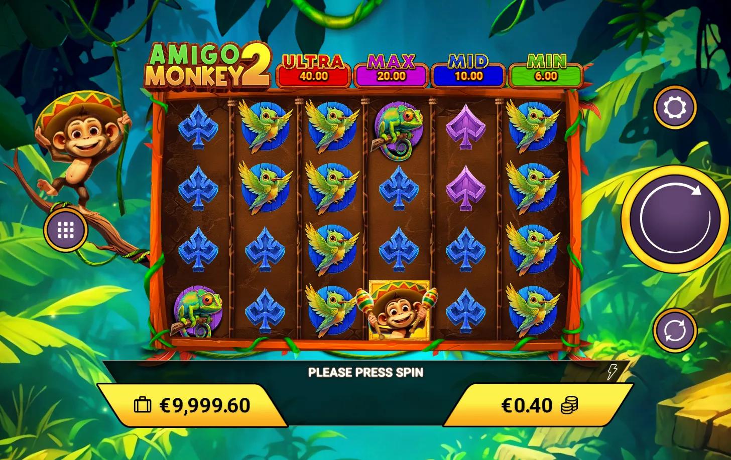 Amigo Monkey 2 slot gameplay screenshot