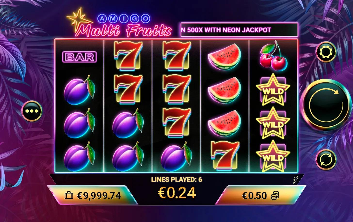 Amigo Multifruits slot gameplay screenshot