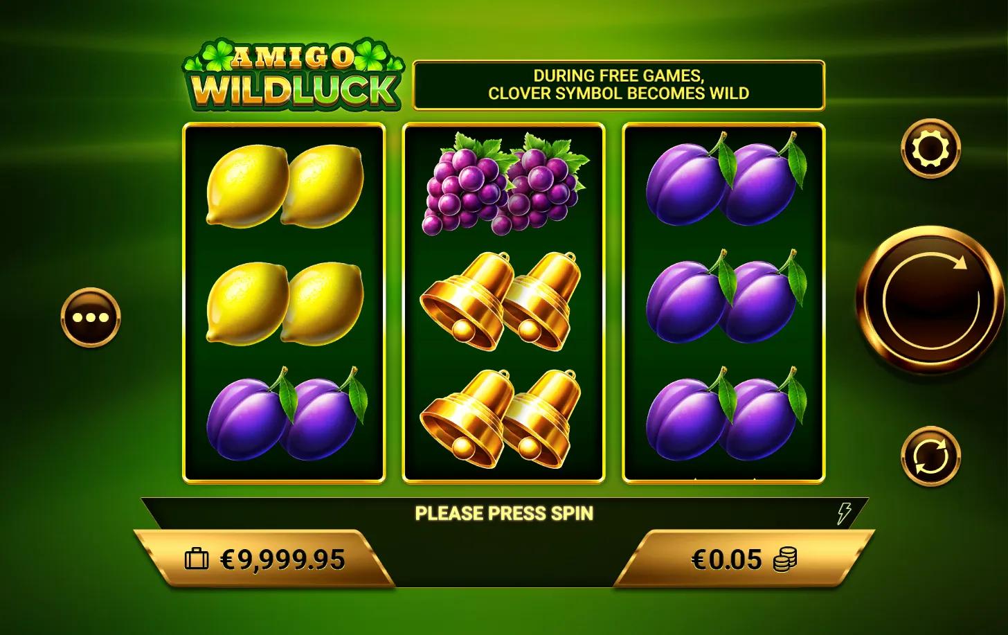Amigo Wild Luck slot gameplay screenshot