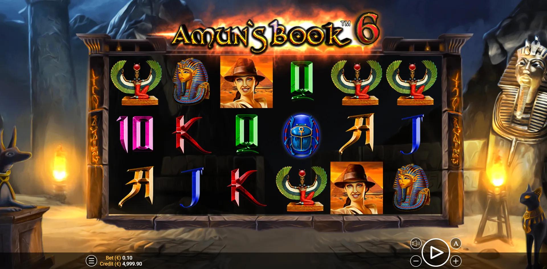 Amuns Book HD 6 slot gameplay screenshot