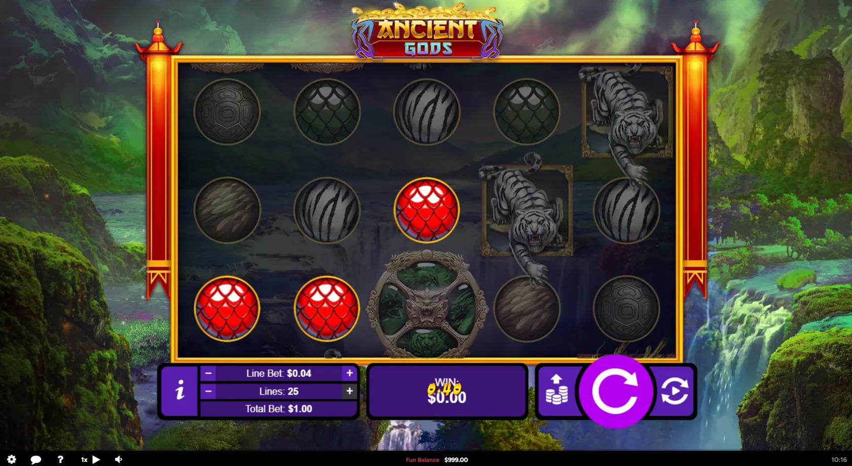 Ancient Gods slot gameplay screenshot