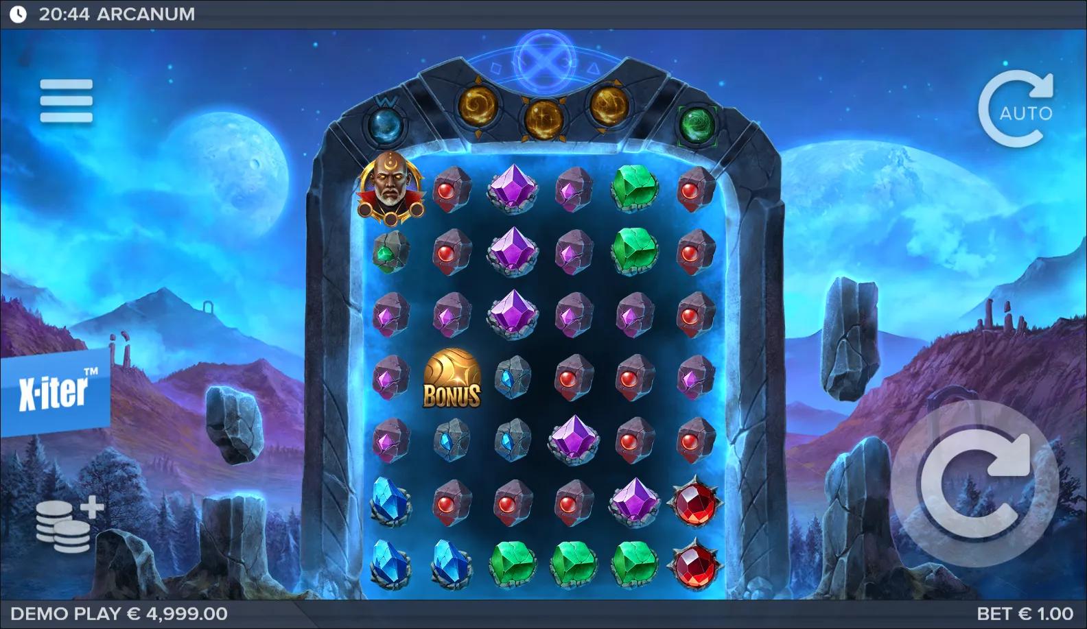 Arcanum by ELK Studios with Buy Bonus on Fantasy-themed reels