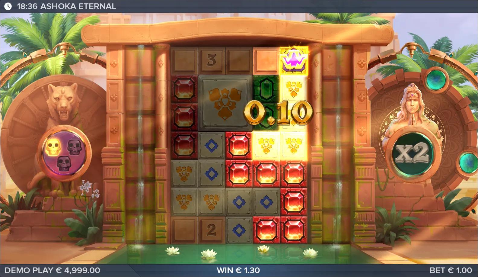 Ashoka Eternal slot gameplay screenshot
