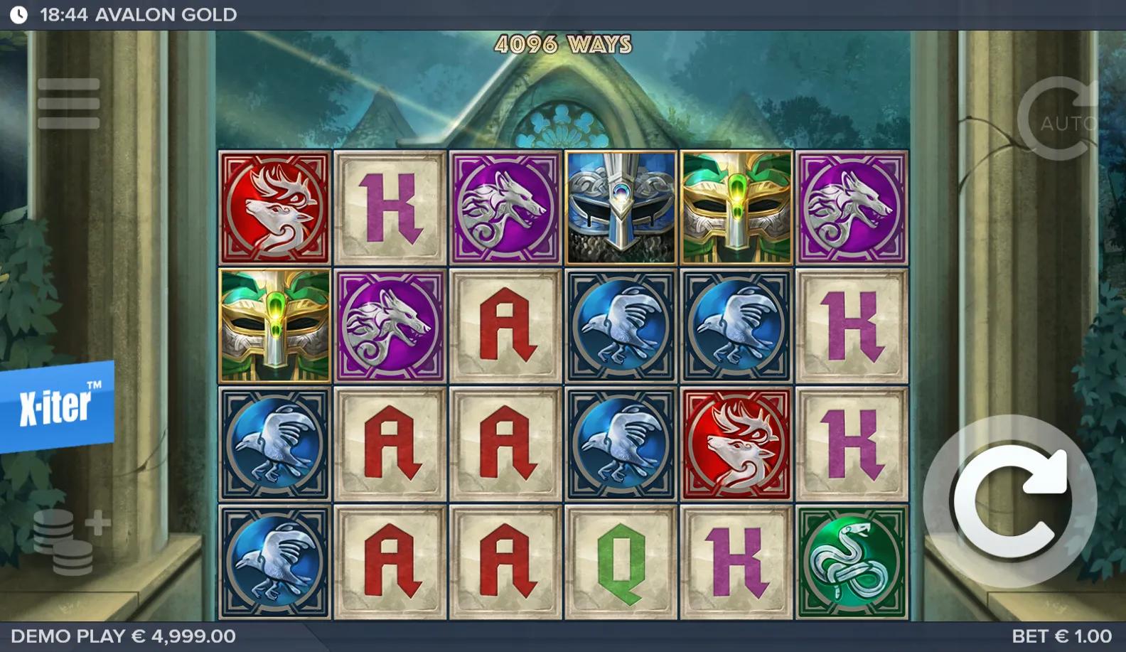 Avalon Gold slot gameplay screenshot