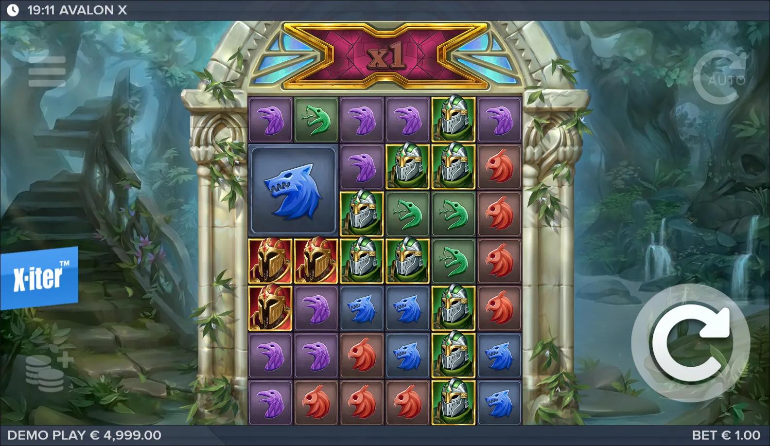 Avalon X slot gameplay screenshot