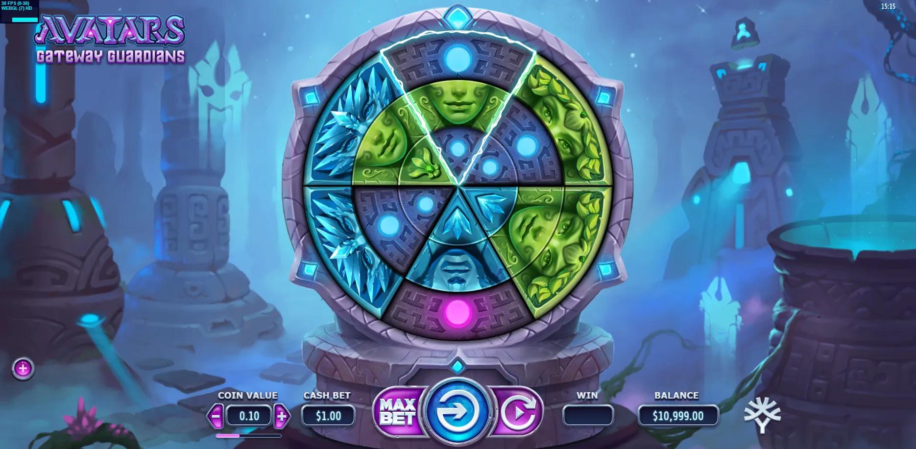 Avatars: Gateway Guardians slot gameplay screenshot