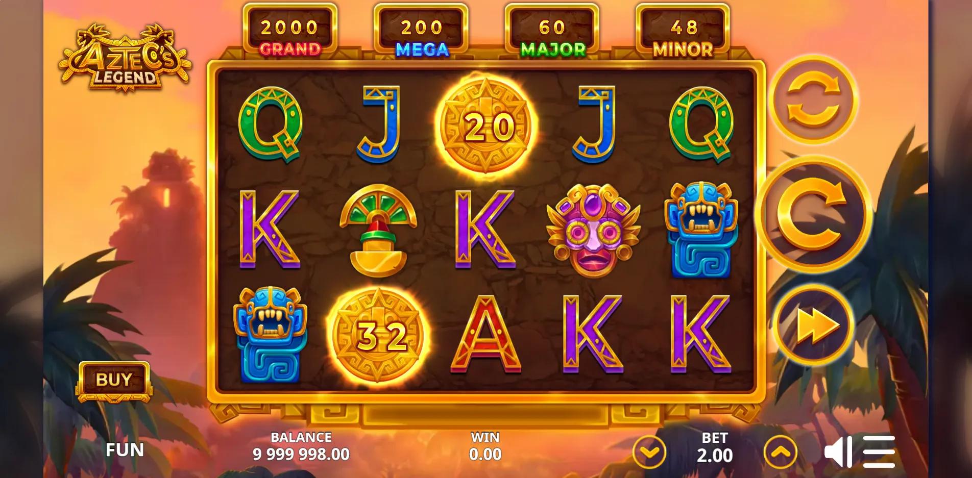 Aztec's Legend slot gameplay screenshot