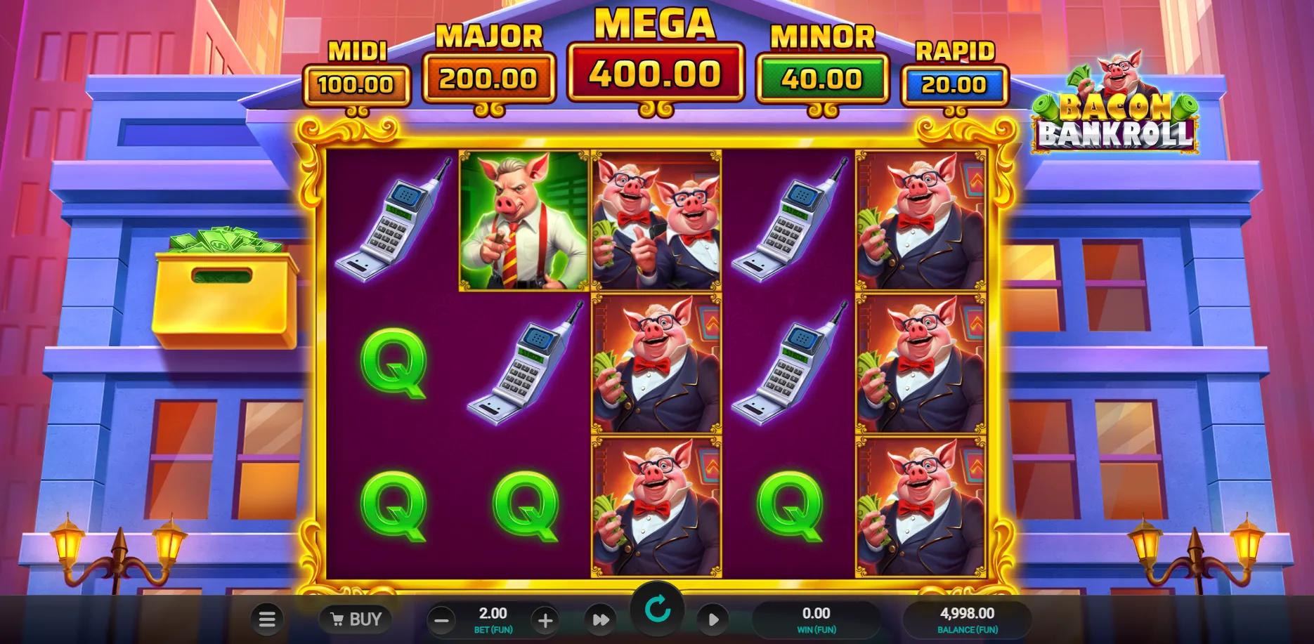Bacon Bankroll slot gameplay screenshot