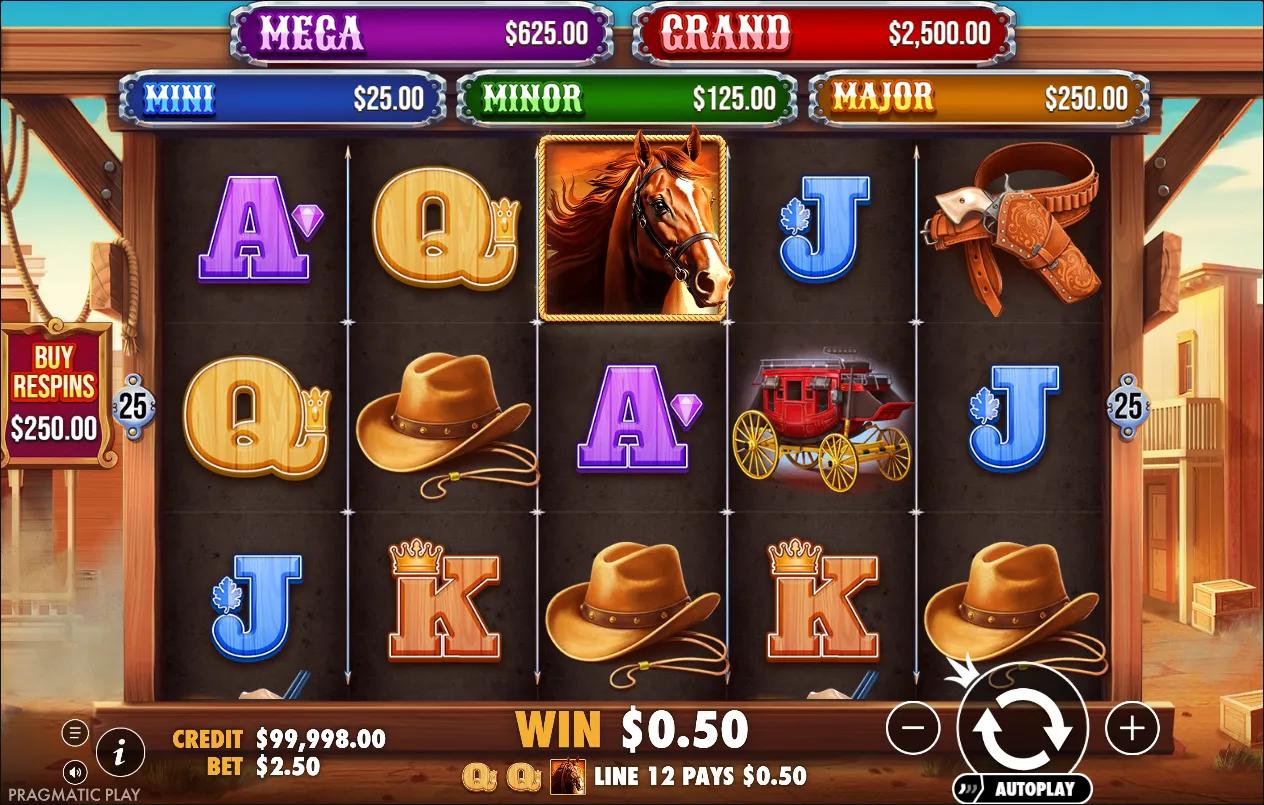 Badge Blitz slot gameplay screenshot