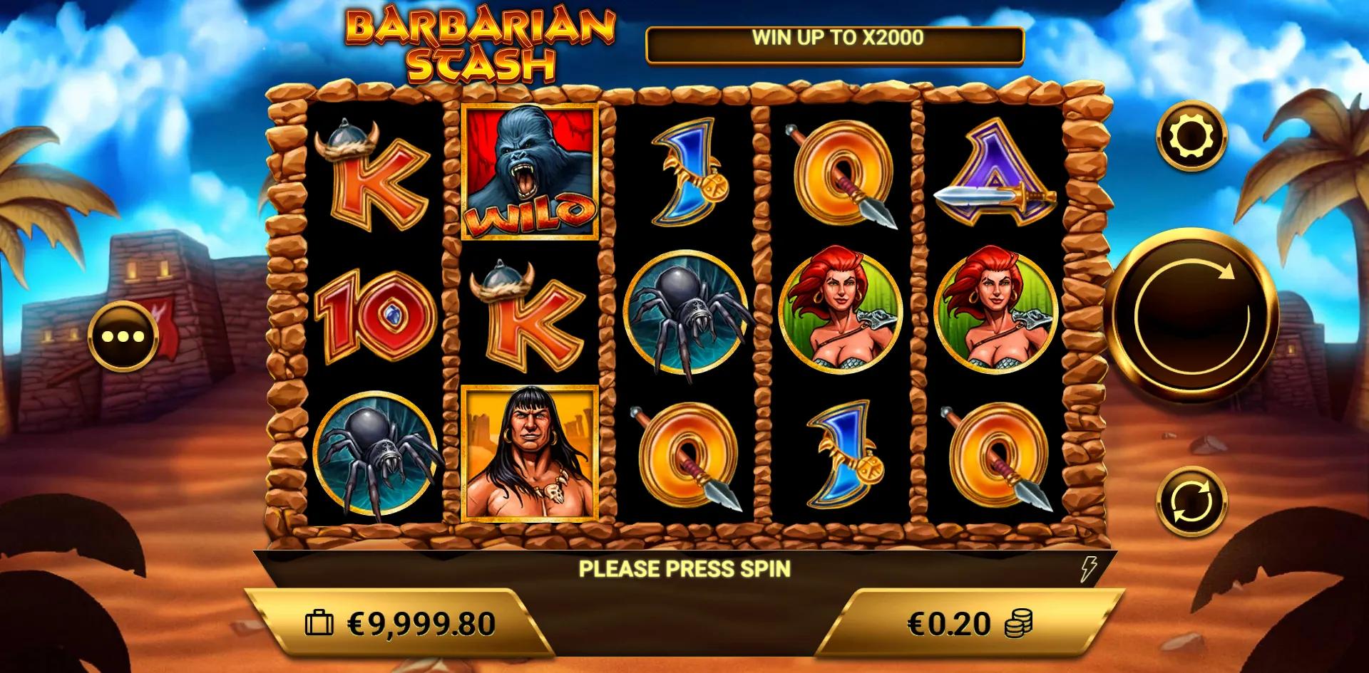 Barbarian Stash slot gameplay screenshot