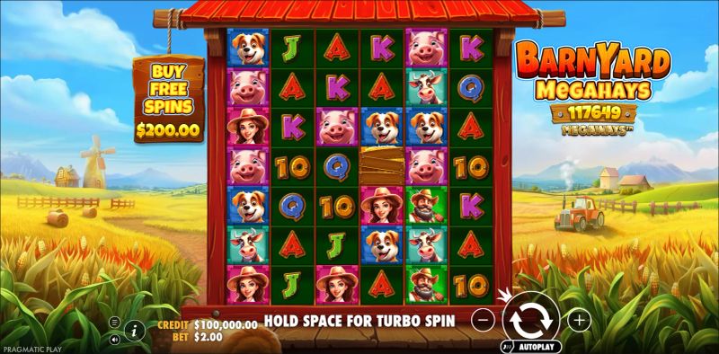 Barnyard Megahays Megaways gameplay screenshot