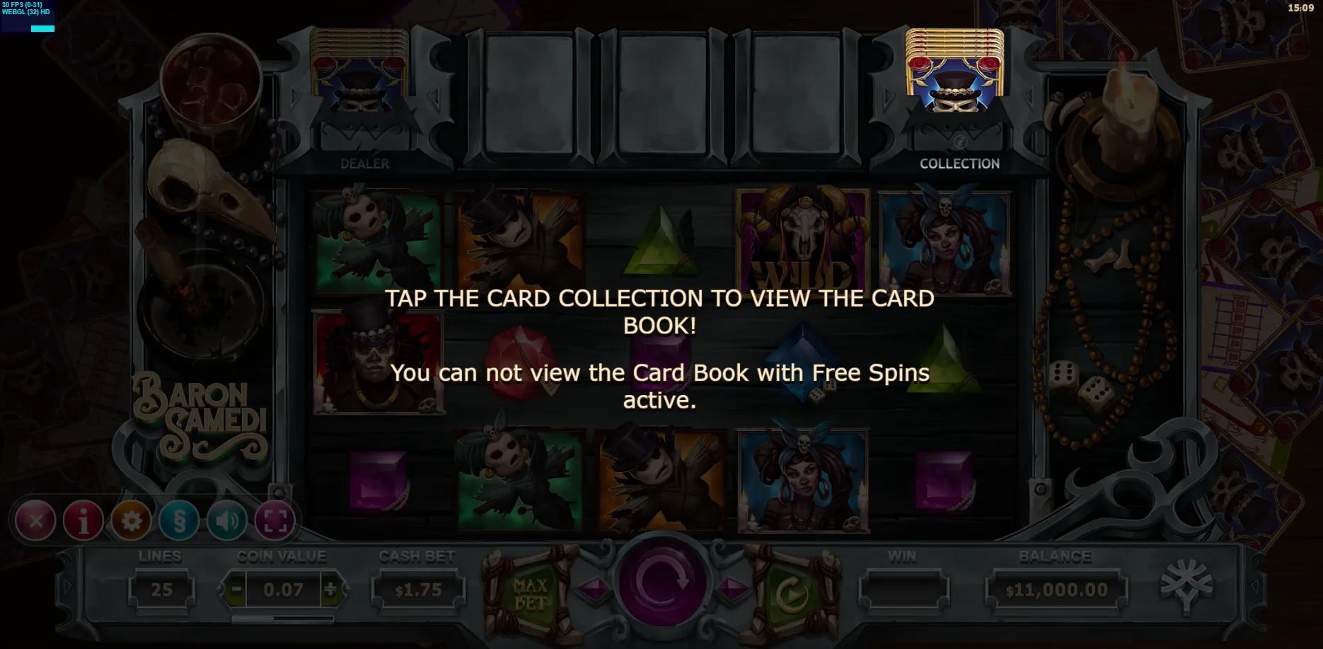 Baron Samedi slot gameplay screenshot