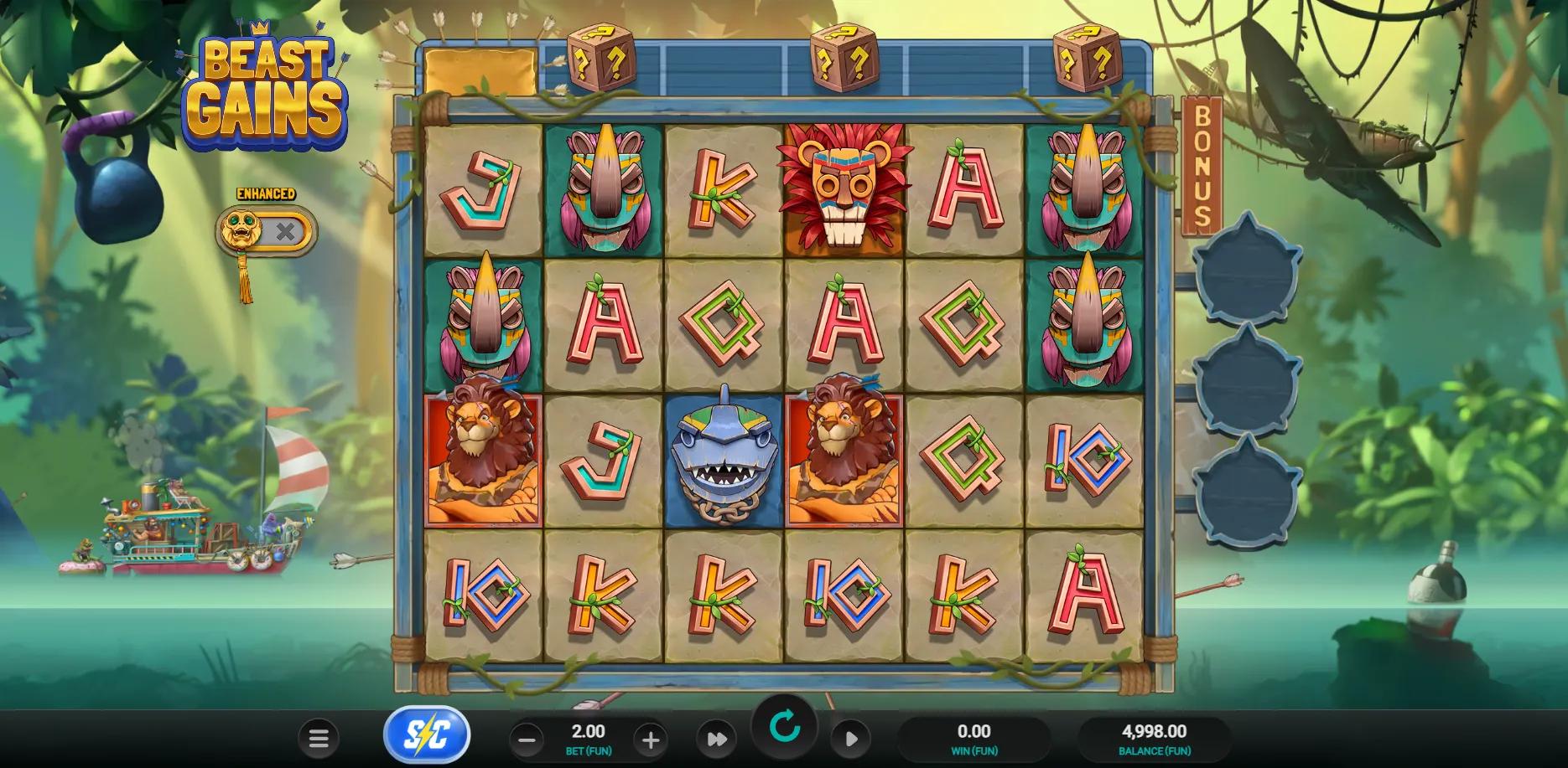 Beast Gains slot gameplay screenshot